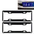 2 PCS Carbon Lead License Plate Frame Simple and Beautiful Car License Plate Frame Holder Universal License Plate Holder(Black) - License Plate Covers & Frames by PMC TechLife | Online Shopping South Africa | PMC TechLife | Buy Now Pay Later Mobicred