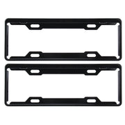 2 PCS Carbon Lead License Plate Frame Simple and Beautiful Car License Plate Frame Holder Universal License Plate Holder(Black)