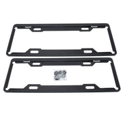 2 PCS Carbon Lead License Plate Frame Simple and Beautiful Car License Plate Frame Holder Universal License Plate Holder(Black)