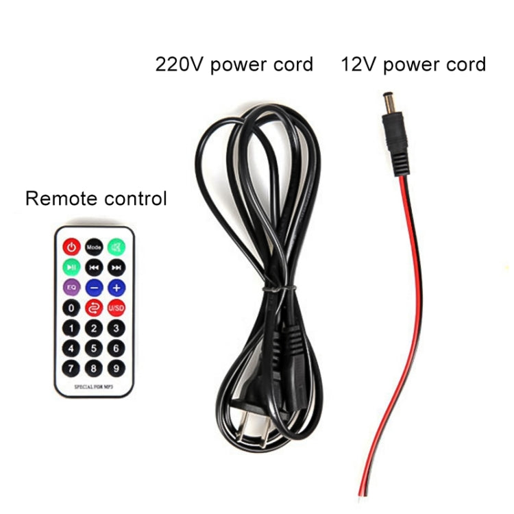 4 inch Round Shape Stereo Motorcycle / Car / Household Subwoofer, Built-in Bluetooth, Support TF Card & U Disk Reader, with Remote Control(Black)
