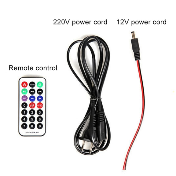 4 inch Round Shape Stereo Motorcycle / Car / Household Subwoofer, Built-in Bluetooth, Support TF Card & U Disk Reader, with Remote Control(Black)