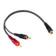 Car AV Audio Video 1 Female to 2 Male Copper Extension Cable Wiring Harness, Cable Length: 26cm - DIY Cables by PMC TechLife | Online Shopping South Africa | PMC TechLife | Buy Now Pay Later Mobicred