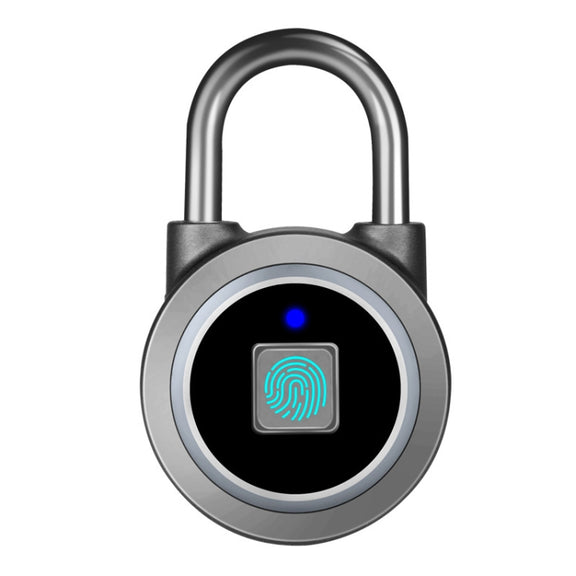 Water-resistant Intelligent Bluetooth Fingerprint Padlock Remote Unlocking for iOS / Android(Silver)