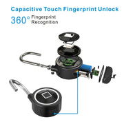 Water-resistant Intelligent Bluetooth Fingerprint Padlock Remote Unlocking for iOS / Android(Silver)