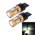 2 PCS 7443 15W 1300LM 6500K 28 SMD-3030 LED Car Brake Lights Turn Light, DC 12V(White Light) - free shipping - PMC TechLife - Order now!