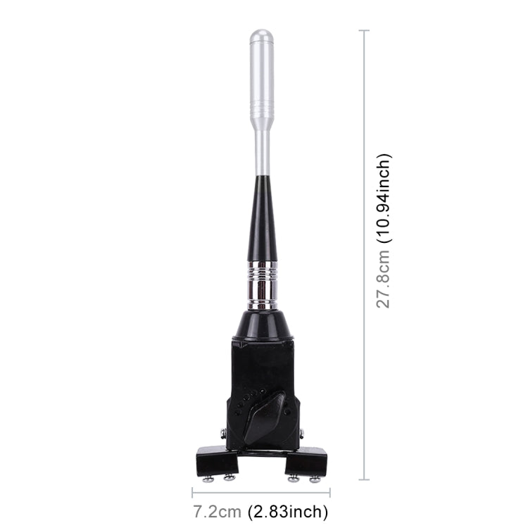 PS-404 Modified Car Antenna Aerial, Size: 27.8cm x 7.2cm (Silver)