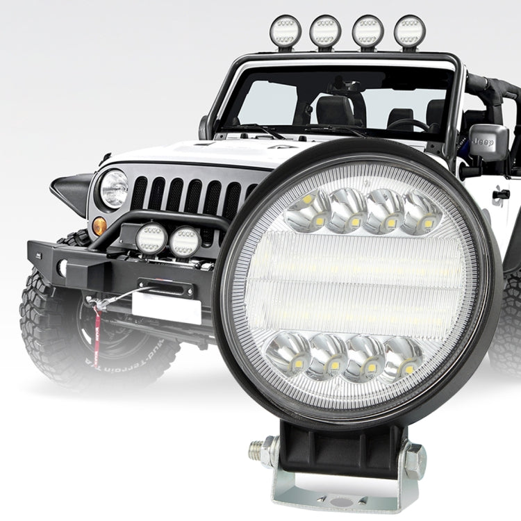2 PCS 4 inch 15W Spot / Flood Light White Light Round-Shaped Water-resistant Car SUV Work Lights Spotlight LED Bulbs, DC 9-30V