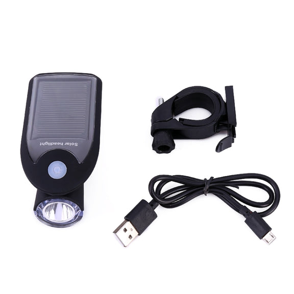 3W 240LM USB Solar Energy Motorcycle / Bicycle Front Light (White)