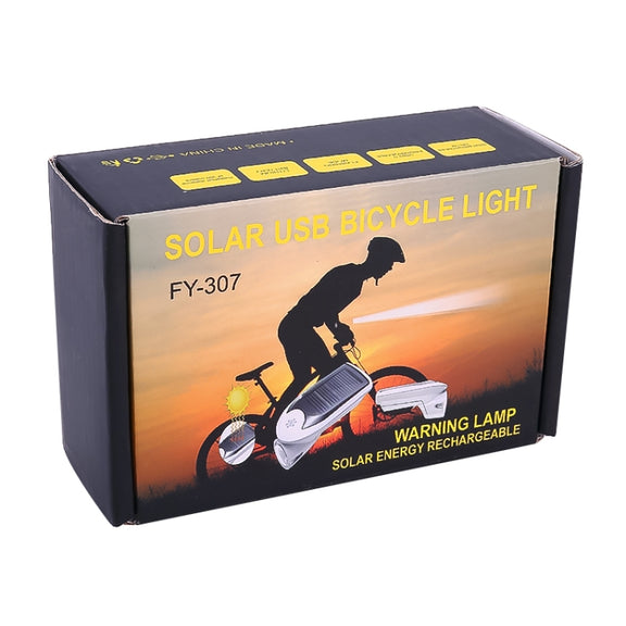 3W 240LM USB Solar Energy Motorcycle / Bicycle Front Light (White)
