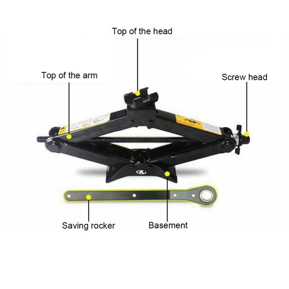 Upright ST-112C Heavy Duty Stabilizer Scissor Jack with Handle Lift Levelers 4000 Pound (2 Ton) Capacity Each
