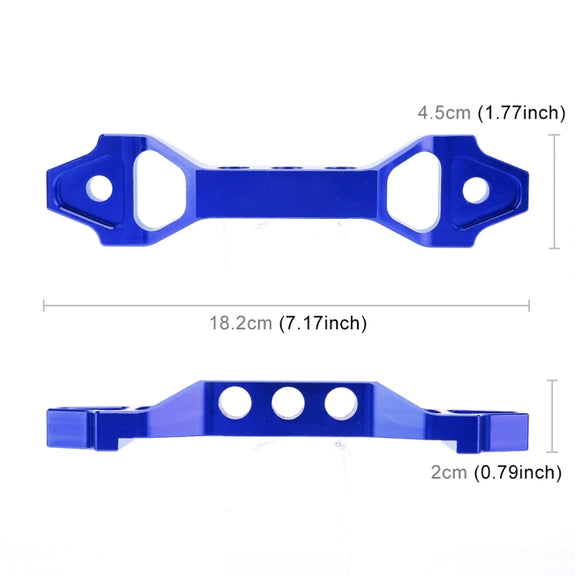 Universal Car Short Arch Stainless Steel Battery Tie Down Clamp Bracket, Size: 18.2 x 4.5 x 2cm (Blue)