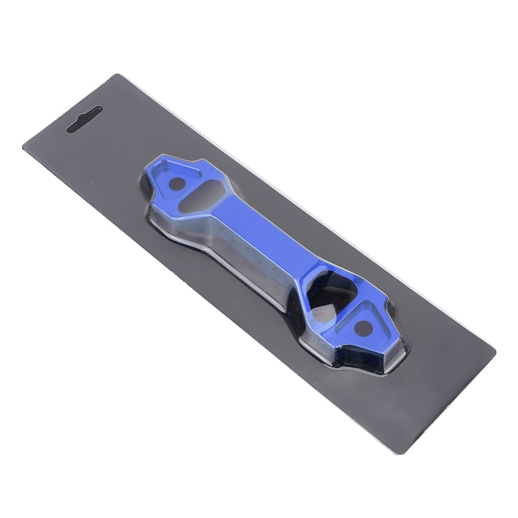 Universal Car Short Arch Stainless Steel Battery Tie Down Clamp Bracket, Size: 18.2 x 4.5 x 2cm (Blue)