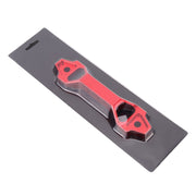 Universal Car Short Arch Stainless Steel Battery Tie Down Clamp Bracket, Size: 18.2 x 4.5 x 2cm (Red)