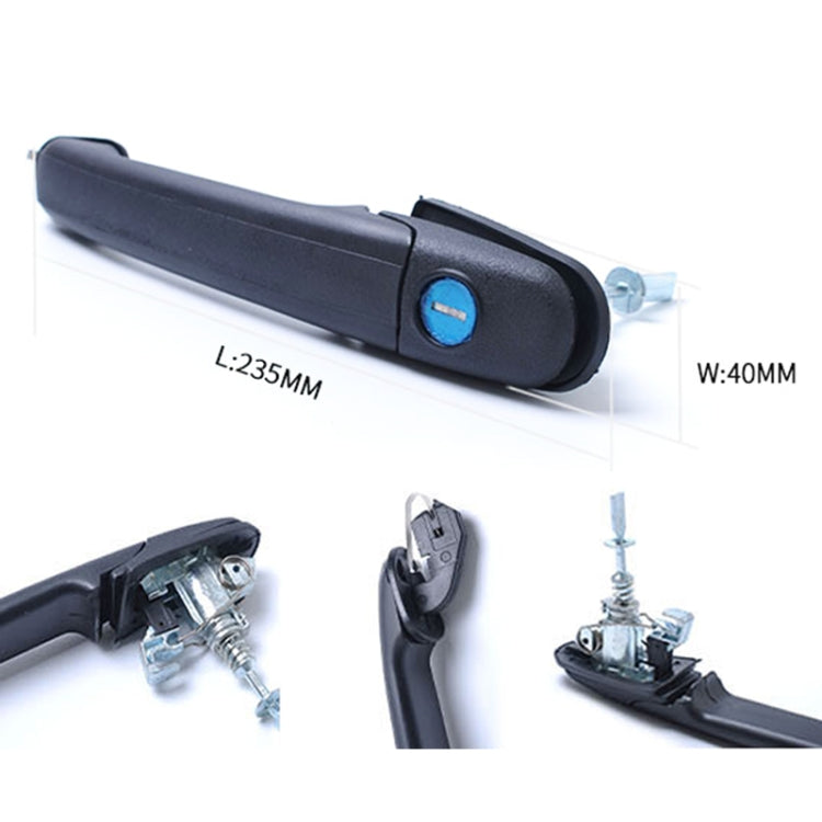Car Front Door handle 6N0837207C, 66N0837207D + 2 Keys for Volkswagen Polo