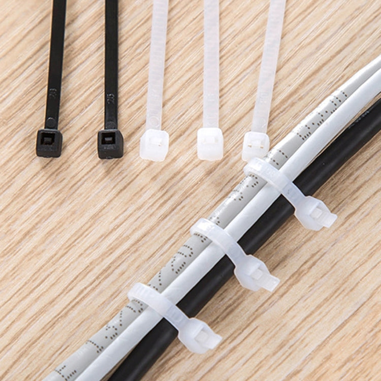100pcs /Pack 8mm*200mm Nylon Cable Ties(Black)