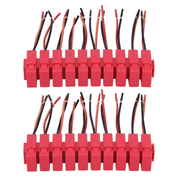 20 PCS Removable Car Water-resistant Ceramic Connector Blade Fuse Box Holder
