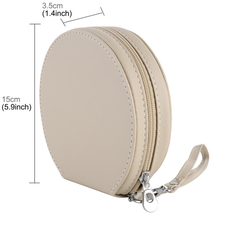 20 CD Disc Storage Case Leather Bag Heavy Duty CD/ DVD Wallet for Car, Home, Office and Travel (Beige)