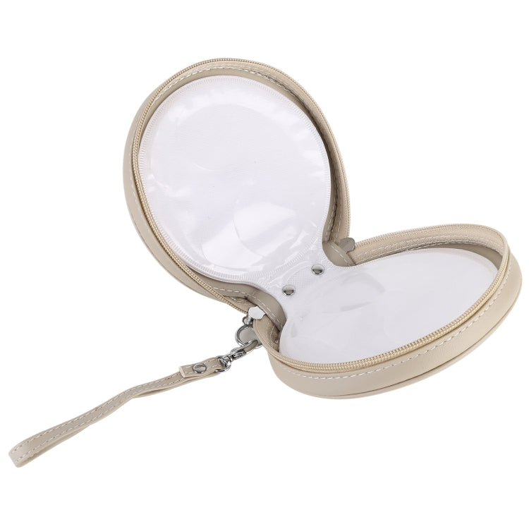 20 CD Disc Storage Case Leather Bag Heavy Duty CD/ DVD Wallet for Car, Home, Office and Travel (Beige)