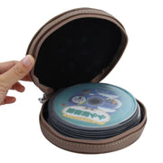 20 CD Disc Storage Case Leather Bag Heavy Duty CD/ DVD Wallet for Car, Home, Office and Travel (Beige)