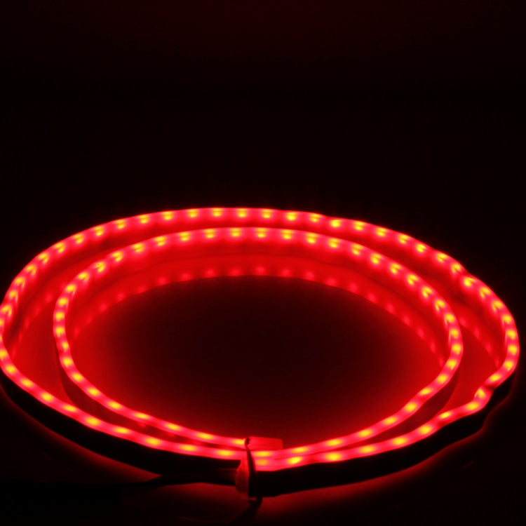 1.2m Car Auto Water-resistant Universal Four Color Rear Flowing Light Tail Box Lights with Tail Light Controller, Ice Blue Light Driving Light, White Light Reversing Light, Red Light Brake Light, Yellow Light Turn Signal Light, LED Lamp Strip Tail Decoration