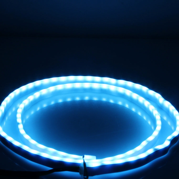1.2m Car Auto Water-resistant Universal Four Color Rear Flowing Light Tail Box Lights with Tail Light Controller, Ice Blue Light Driving Light, White Light Reversing Light, Red Light Brake Light, Yellow Light Turn Signal Light, LED Lamp Strip Tail Decoration