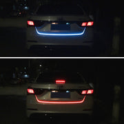 1.2m Car Auto Water-resistant Universal Four Color Rear Flowing Light Tail Box Lights with Tail Light Controller, Ice Blue Light Driving Light, White Light Reversing Light, Red Light Brake Light, Yellow Light Turn Signal Light, LED Lamp Strip Tail Decoration
