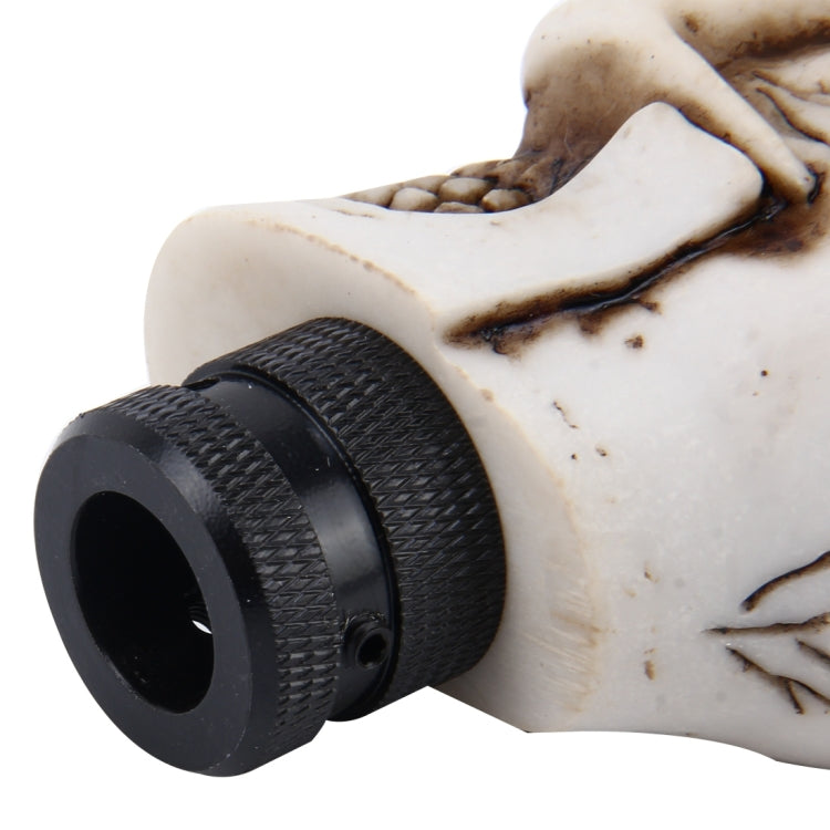 Universal Skull Head Shape ABS Manual or Automatic Gear Shift Knob  with Three Rubber Covers Fit for All Car(White)