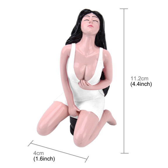 Universal Sexy Beauty Shape ABS Manual or Automatic Gear Shift Knob with Three Rubber Covers Fit for All Car(White)