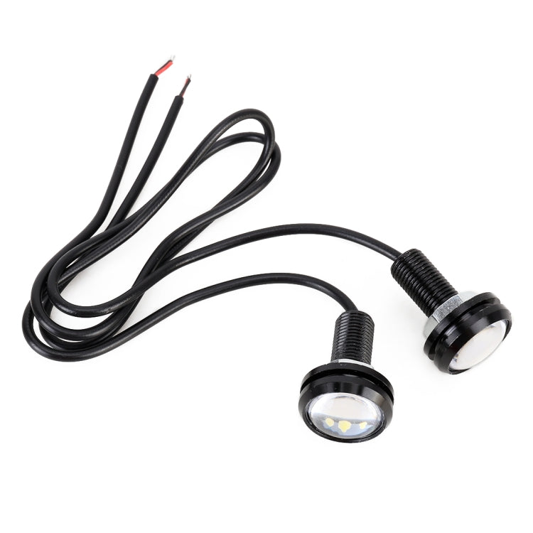 2 PCS 2W Car Auto Eagle Eyes Fog Light Turn Light with 12 SMD-4014 LED Lamps, DC 12V Cable Length: 55cm(White Light)
