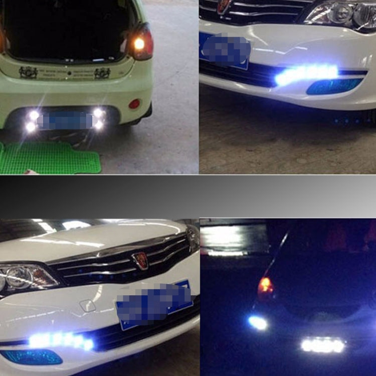 2 PCS 2W (White + Yellow Light) Car Auto Eagle Eyes Fog Light Turn Light with 12 SMD-4014 LED Lamps, DC 12V Cable Length: 55cm