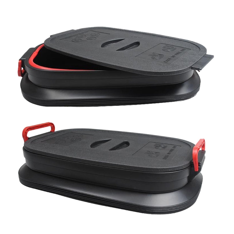 37L Car Collapsible Plastic Organizer Bin with Lid for Camping and Outdoor