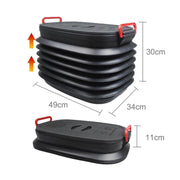 37L Car Collapsible Plastic Organizer Bin with Lid for Camping and Outdoor
