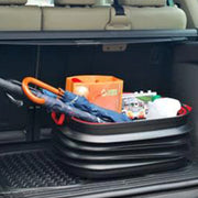 37L Car Collapsible Plastic Organizer Bin with Lid for Camping and Outdoor