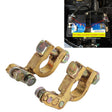 2 PCS Brass Positive and Negative Car Battery Connectors Terminals Clamps Clips, Inner Diameter: 1.2cm - Booster Cable & Clip by PMC TechLife | Online Shopping South Africa | PMC TechLife | Buy Now Pay Later Mobicred