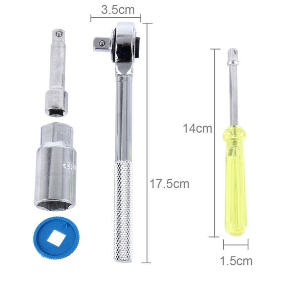 AIWA 40 PCS Automobile Motorcycle Tool Box Set Socket Wrench Sleeve Suit Hardware Auto Car Repair Tools Socket Wrenches for Precise Repair or Maintenance