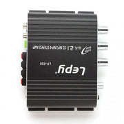Car 2.1CH HIFI Subwoofer Amplifier Audio, Support MP3(Black)