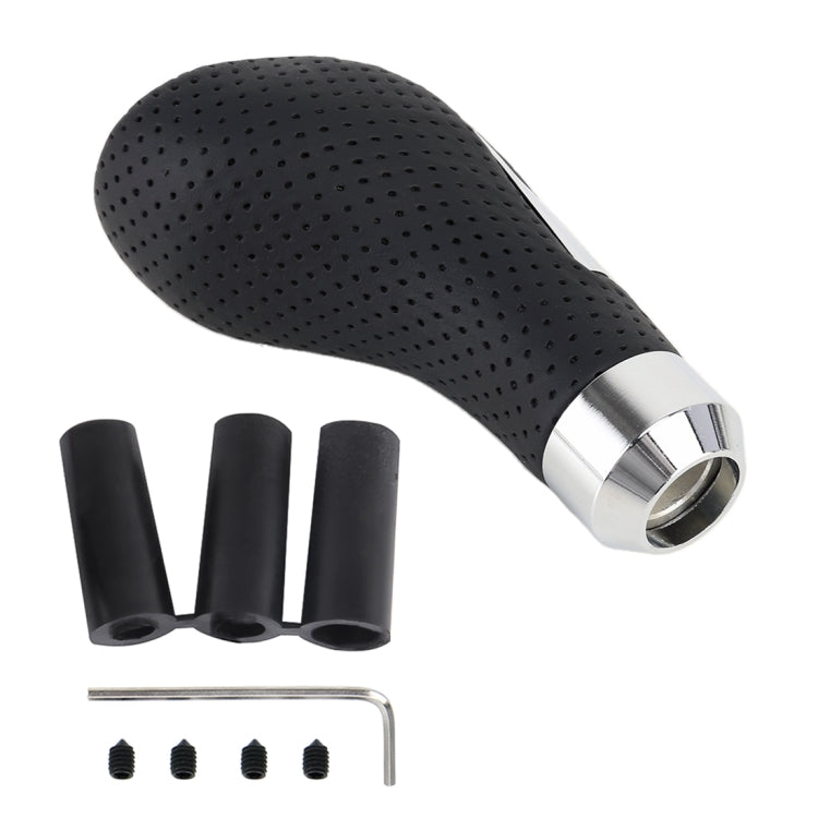 Universal Car PU Leather and Metal Gear Shift Knob Modified Auto Car Transmission Shift Lever Knob