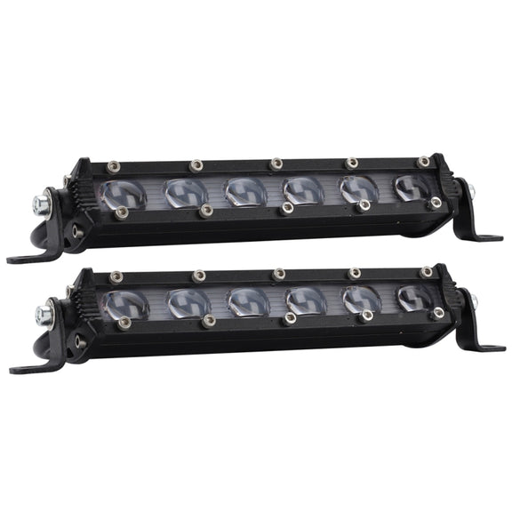 2 PCS 8 inch 18W 6000K IP67 1800ML Car Boat Marine Work Lights Spotlight LED Bulbs, DC 9-30V