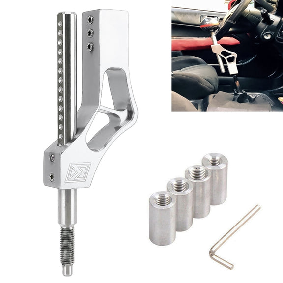 Car Modification Heightening Gear Shifter Extension Rod Adjustable Height Adjuster Lever Shift Lever with Adapters for Honda(Silver)