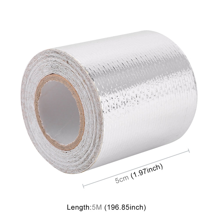5m Exhaust Wrap Auto Motor Exhaust Heat Shield Aluminum Foil Paper Heat Resistant Wrap (Silver)
