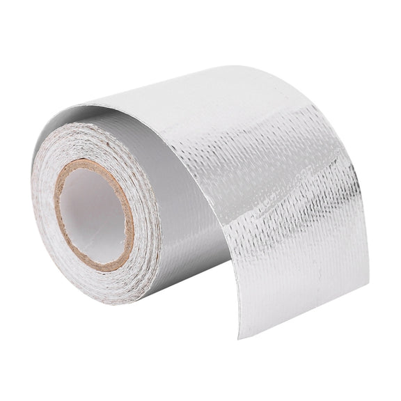 5m Exhaust Wrap Auto Motor Exhaust Heat Shield Aluminum Foil Paper Heat Resistant Wrap (Silver)