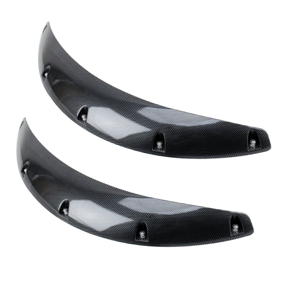 2 PCS 58cm Car Stickers Rubber Round Arc Strips Fender Flares Wheel Eyebrow Decal Sticker(Black)