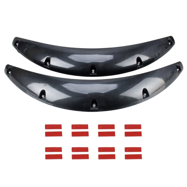 2 PCS 58cm Car Stickers Rubber Round Arc Strips Fender Flares Wheel Eyebrow Decal Sticker(Black)