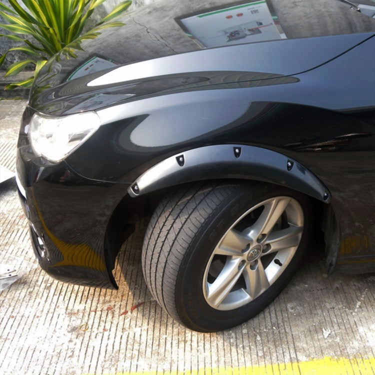 2 PCS 58cm Car Stickers Rubber Round Arc Strips Fender Flares Wheel Eyebrow Decal Sticker(Black)