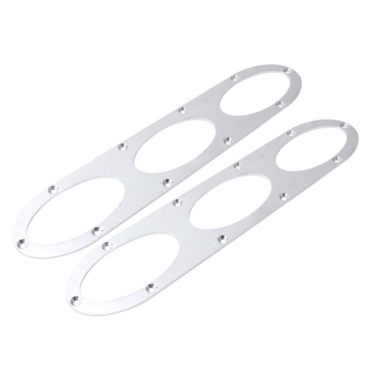 2 PCS Anti-collision Protection Decorative Bar Behind The Siege Car Decoration(Silver)