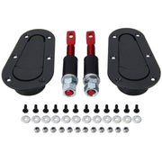 A Pair Car Carbon Fiber Cover Lock Modified Hood Lock General Racing Car Cover Lock(Black)