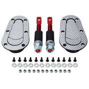 A Pair Car Carbon Fiber Cover Lock Modified Hood Lock General Racing Car Cover Lock(Carbon Grey)