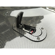 A Pair Car Carbon Fiber Cover Lock Modified Hood Lock General Racing Car Cover Lock(Carbon Grey)