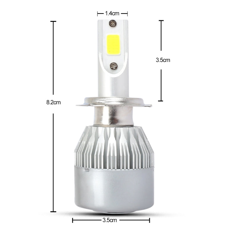 2 PCS H7 18W 1800 LM 8000K IP68 Casnbus Constant Current Car LED Headlight with 2 COB Lamps, DC 9-36V(Ice Blue Light)