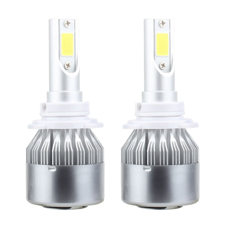 2 PCS 9005 18W 1800 LM 6000K IP68 Casnbus Constant Current Car LED Headlight with 2 COB Lamps, DC 9-36V(White Light)